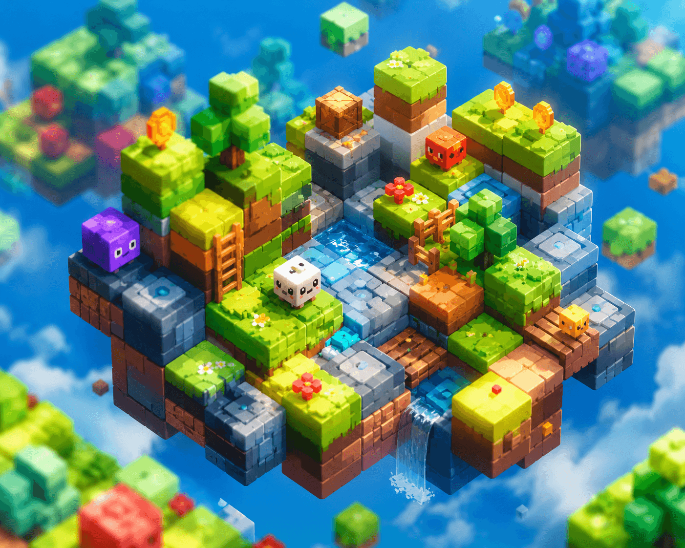 PixelCrest arcade visual
